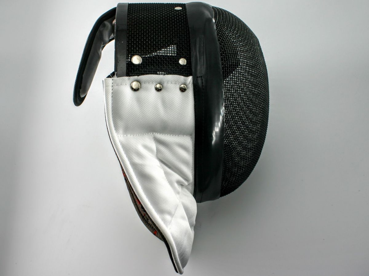 Epee Fencing スポーツマスク - CE350N認定ナショナルグレード パッド入りビブ付き - アンチグレア仕上げ - 調節可能なストラップ - 米国旗パターン - XS LEONARK フェンシングホイルマスク フェンスヘルメット CE350N認定 国家グレードマスク - フェンス保護ギア