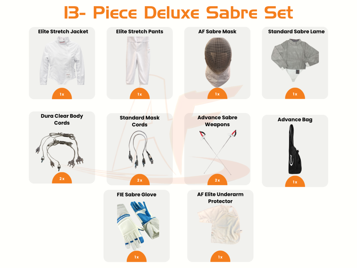 Deluxe 13-Piece Electric Sabre Set