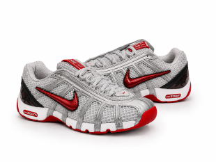 (003) Nike Air Zoom Fencing Shoes Mtlc Silver/University Red